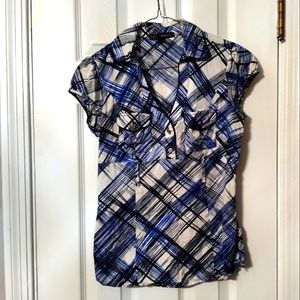 HeartSoul blue & white top